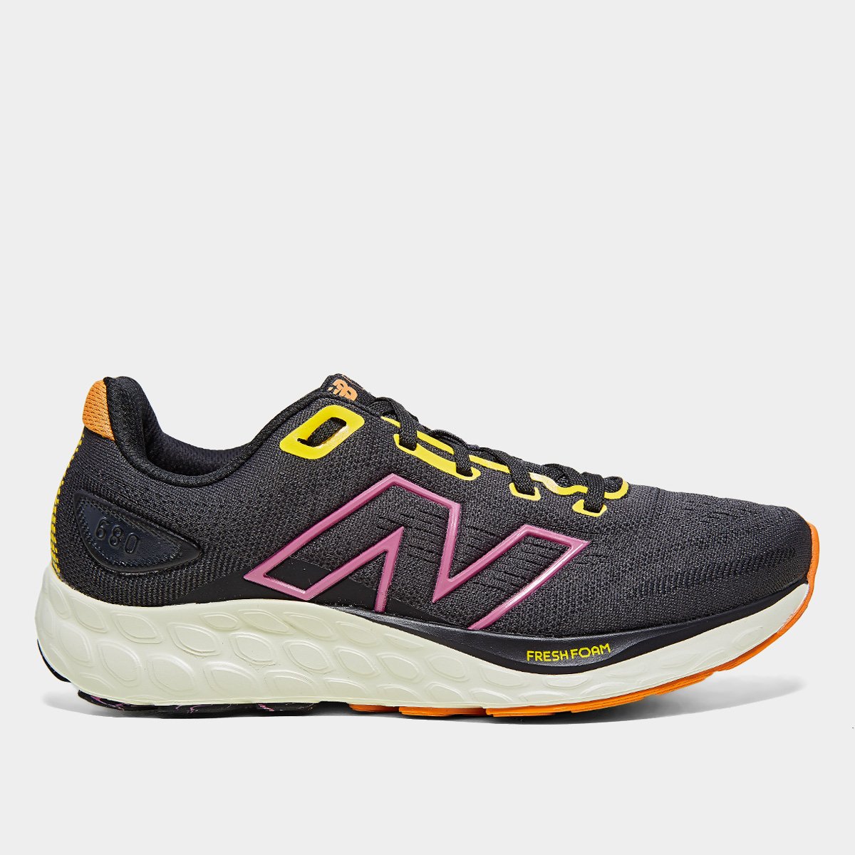 Tênis New Balance Fresh Foam 680 V8 Feminino - Preto+Rosa