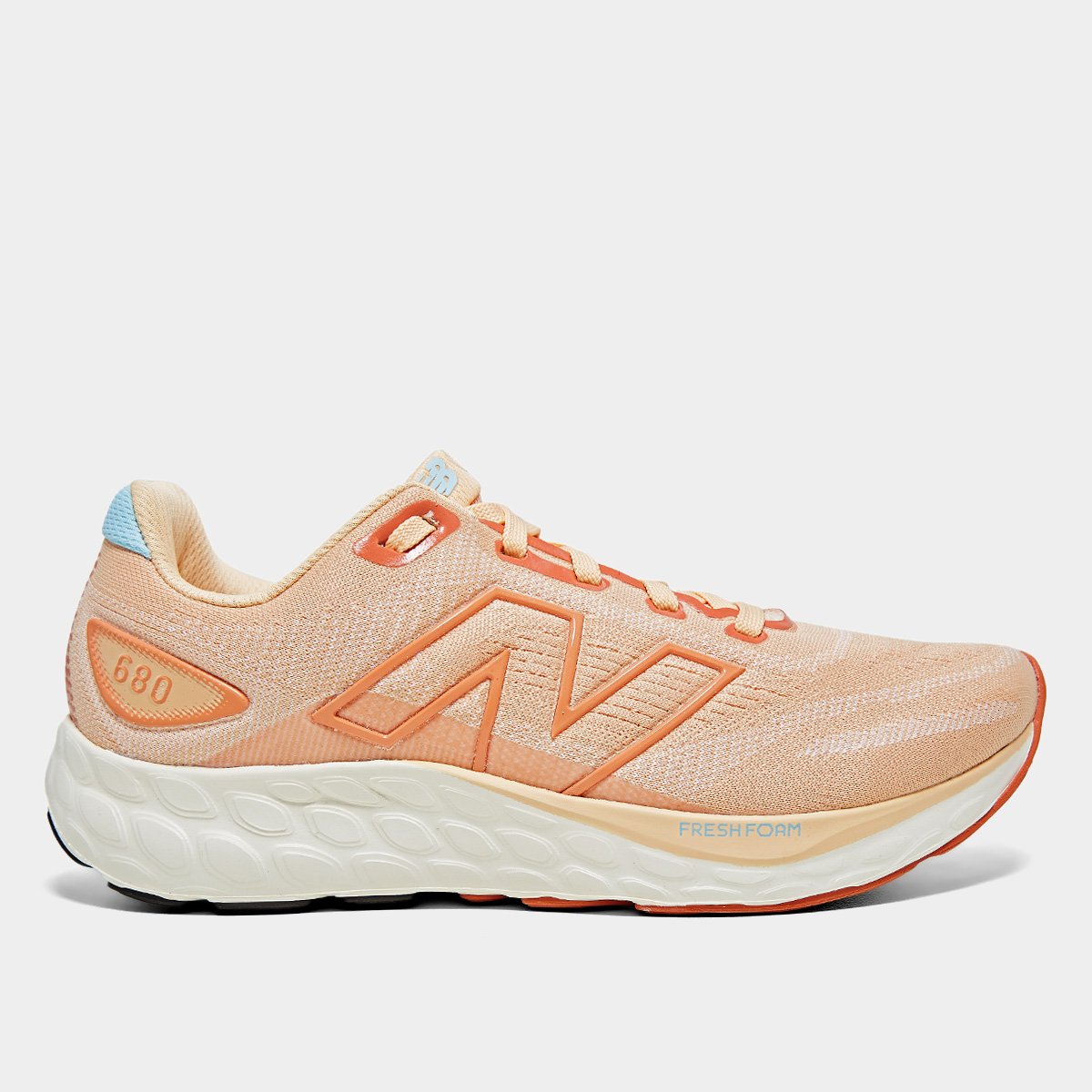 Tênis New Balance Fresh Foam 680 V8 Feminino - Laranja+Azul