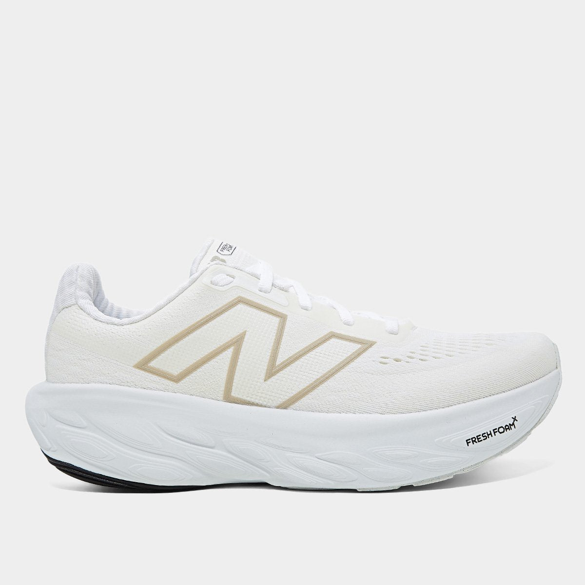 Tênis New Balance Fresh Foam X 1080 V14 Feminino - Off White+Bege
