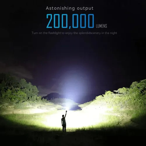 Lanterna Mais Potente 200.000 Lúmens Envio Nacional