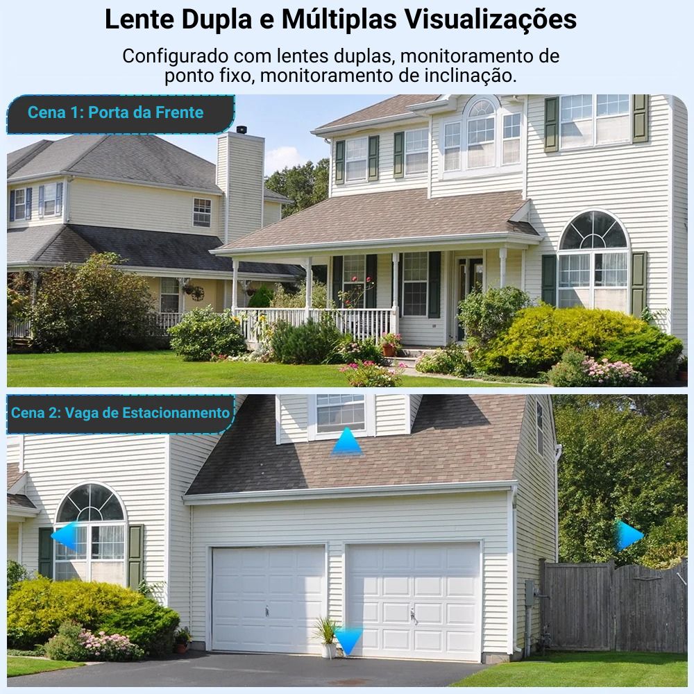 Camera de Segurança Wifi | Dupla Lente 6MP 4K